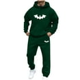 thumbnail image 2 of Yusimy Men's Valentine's Day Print 2-Piece Hoodie Set Pullover Long Sleeve Pocket Elastic Waist Pants Casual Sports, 2 of 5