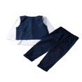 thumbnail image 2 of POINTERTECK Gilet Smoking + Cravate + T-Shirt + Pantalon Garçon Formel Porter 1-7 Ans, 2 of 6