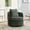 Green, variant on Navy Modern Round 360 ° Swivel Barrel Accent Chair with Pillow,Chenille Upholstered Comfy Barrel Armchair Single Club Sofa Chair,for Living Room,Bedroom,Reading Room,Balcony,Lounge