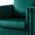 thumbnail image 4 of Accent Chair with Pillow Back and Button Tufted Design, Green, 4 of 5