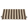 thumbnail image 3 of Awntech 5.38 Ft Charleston Sloped Fixed Awning with Scrolled Iron Arms (64.5in x 36in x 24in), Brown/Tan Stripe, 3 of 3