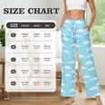 thumbnail image 6 of SCRAWLGOD Cloud Stars Print Blue Women Flowy Pants Drawstring High Waist Wide Leg Palazzo Pants Loose Fit Lightweight Trendy Lounge Trousers with Pockets, S, 6 of 7