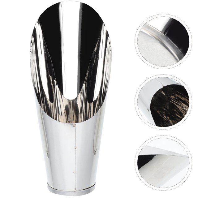 Stainless Steel Garden Bucket Soil Dig Shovel for Storage Silver Lightweight Portable 7.87 Inches