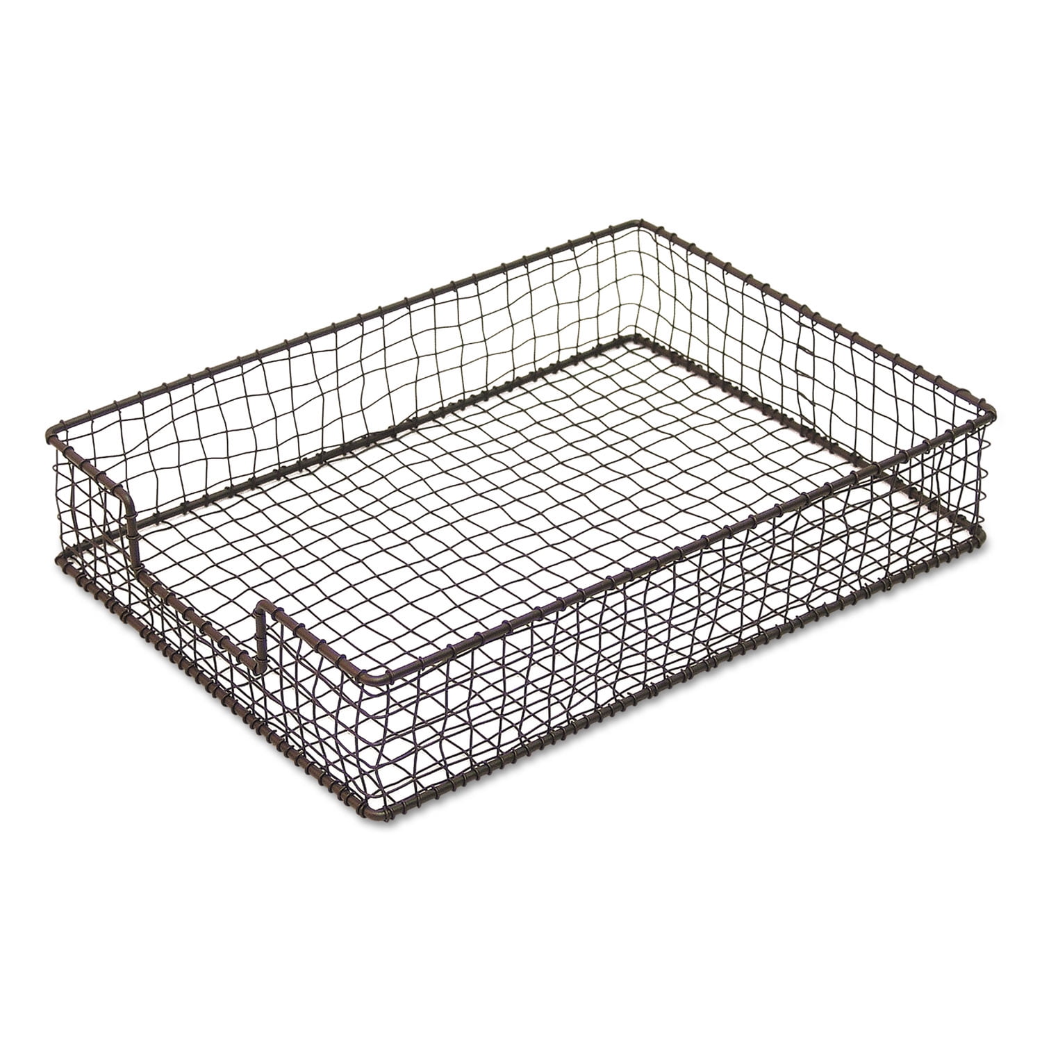 Universal Vintage Wire Mesh Letter Tray, 1 Section, Letter Size Files, 10.13' X 13.5' X 2.5', Vintage Bronze