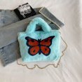 thumbnail image 2 of Bolso Damas Mariposa Felpa Bolso Casual Mensajero Azul, 2 of 8