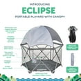 thumbnail image 5 of Go With Me Eclipse Deluxe Portable Playard with Canopy - Elephant Grey (Unisex), 5 of 11