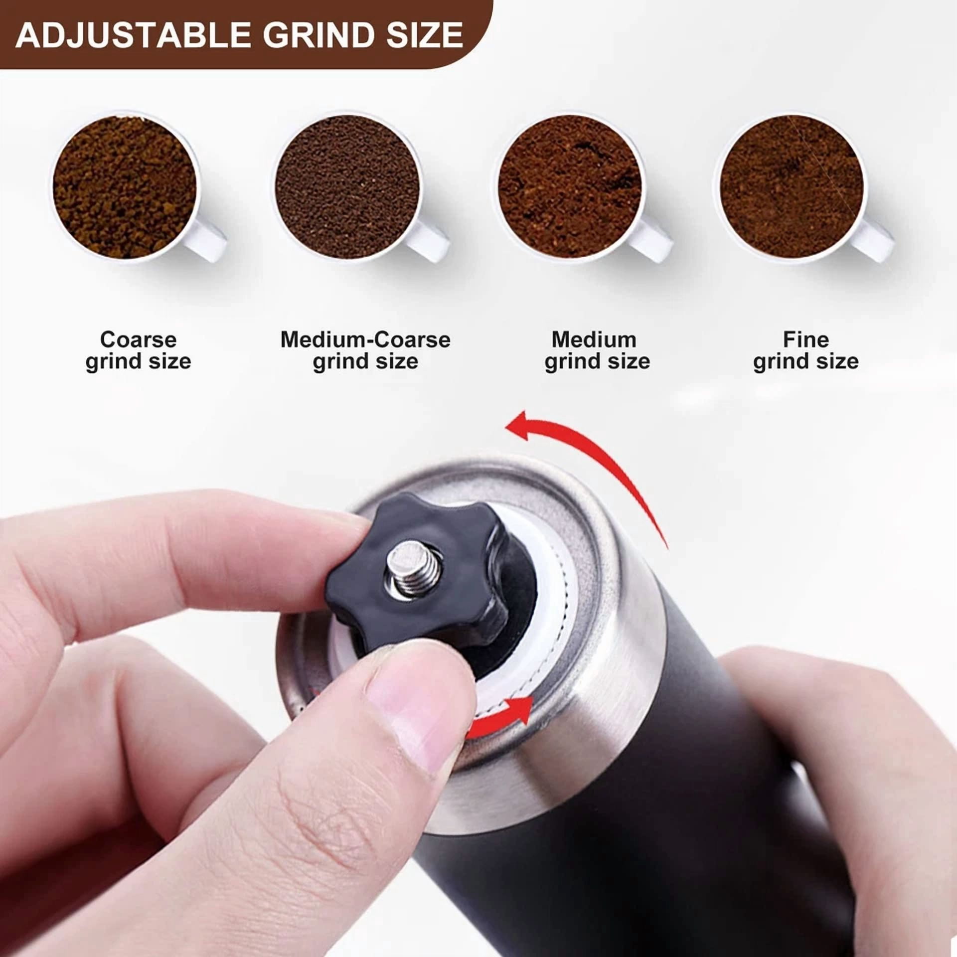 Paracity Manual Coffee Grinder Stainless Steel, Hand Coffee Bean Grinder/Mill