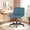 Blue With Wheels, variant on Criss Cross Chair Modern Wide Seat with Mid back Armless Home Office Capacity 300lbNo Wheels Modern Swivel Height Adjustable Ergonomic Desk Computer Task Vanity Chairs,Pink
