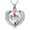 Silver, variant on Red Cardinal Heart Shape Urn Necklace for Ashes Stainless Steel Cremation Jewelry With Crystal W/ Funnel Filler Memorial Jewelry Gifts for Women