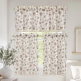 thumbnail image 6 of NICETOWN Floral Kitchen Curtains for Windows, Rose Pattern Printed Linen Curtains with Tassels, Country Linen Light Filtering Small Curtains for Living Room Laundry, 26"x36", Yellow, 2 Panels, 6 of 6