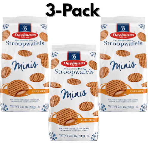 Daelmans Stroopwafels Minis Caramel 3-Pack,7.04 oz