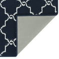 thumbnail image 7 of Washable Non-Slip Accent Rug, Geometric, Navy and White, 26" x 45", 7 of 7