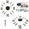 thumbnail image 3 of Modern Mute DIY Frameless Large Wall Clock 3D Mirror Sticker Metal Big Watches Home Office Decorations Perfect Gift, 3 of 3