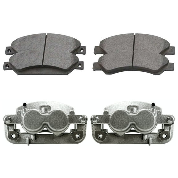 AutoShack Front Brake Calipers and Ceramic Pads Kit Driver and Passenger Side Replacement for Chevrolet Tahoe Suburban 1500 Avalanche Silverado 1500 Classic GMC Sierra 1500 Yukon Cadillac Escalade 4WD