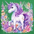 thumbnail image 3 of CafePress - Adorable Floral Unicorn T Shirt - Women's V-Neck Dark T-Shirt, 3 of 4