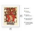 thumbnail image 2 of Guatemala - Guatemalan Dancers - Traditional Mayan Tapestry - Vintage Travel Poster by David Ordonez c.1970s - Fine Art Rolled Canvas Print 20in x 26in, 2 of 4