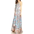 thumbnail image 3 of Sakkas Lizi Womens Maxi High-low Halter Handkerchief Long Dress Beach Party - FM268-Multi - One Size, 3 of 5