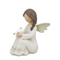 thumbnail image 2 of Melrose Sitting Angel Tabletop Figurine - 4.5" - White and Tan - Set of 2, 2 of 3