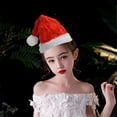 thumbnail image 7 of Santa Hat, Funny Christmas Hats for Adults, Unisex Velvet Classic Xmas Holiday Hat for Christmas and Year,Red, 7 of 7