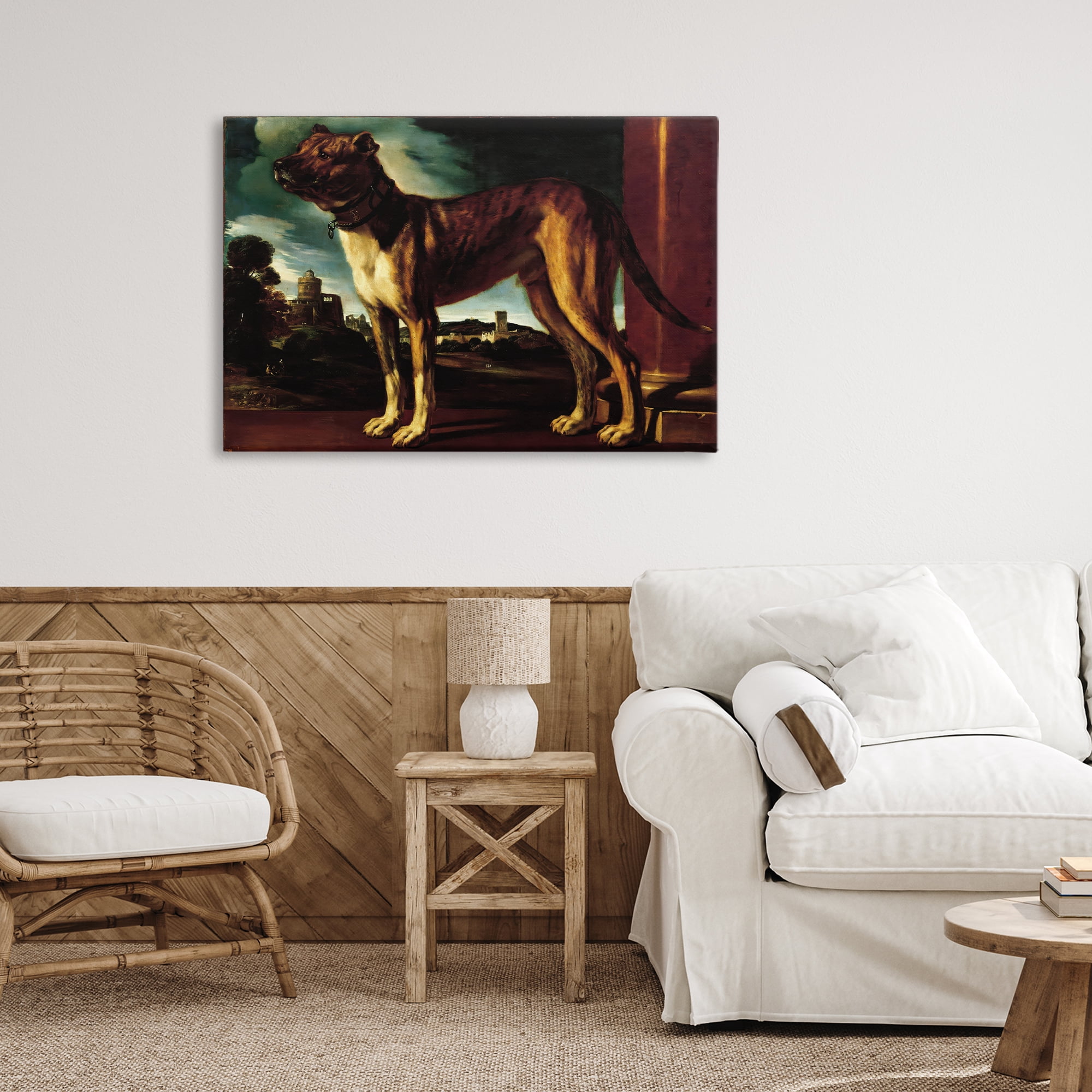Stupell Industries Historical Aldrovani Dog Canvas Wall Art, design by Lil' Rue