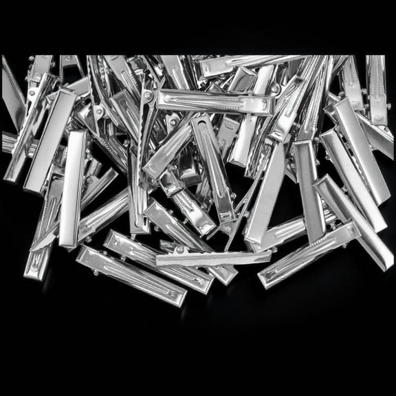 Beaupretty 100Pcs Small Clip Bows Silver Metal for Hair Styling Projects Women