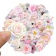 thumbnail image 2 of Paquete de pegatinas PET de vinilo floral transparente, 50 unidades, flor rosa, 2 of 2