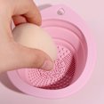 thumbnail image 4 of Nuevo limpiador de brochas de maquillaje de silicona, cuenco de limpieza plegable con borlas para polvos, cuenco de lavado plegable de silicona tipo gota de agua, tanto en seco como en húmedo, 4 of 6