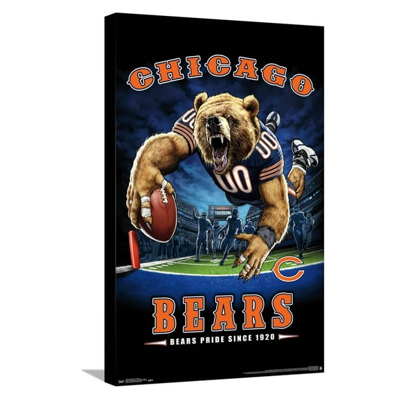 NFL Chicago Bears - End Zone 17 Canvas Wall Poster, 14.725" x 22.375"