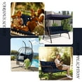 thumbnail image 6 of Outdoor Swing Cushions, Waterproof Thicken Porch Swing Cushions with Ties, 2-3 Seater Patio Swing Replacement Cushion for Backyard, Lawn and Garden（Navy-40*60in）, 6 of 6