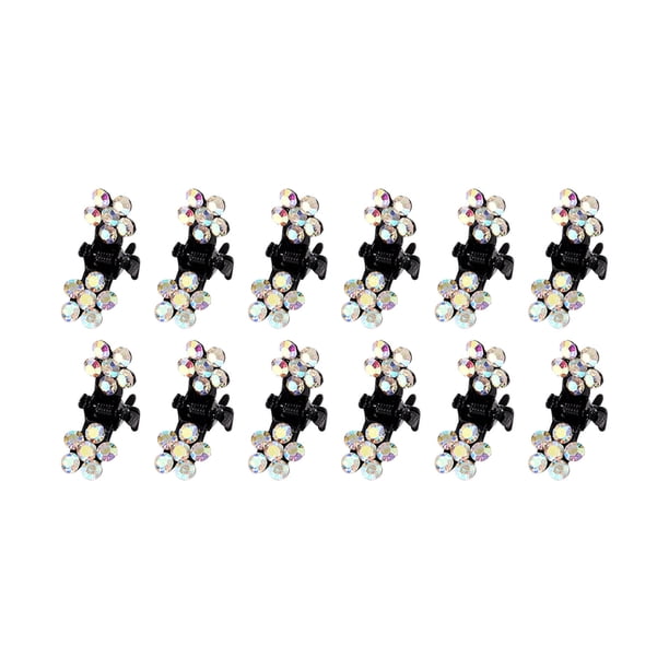 Pinzas para el cabello para mujeres, pinzas para peinar, pinzas para el cabello para niñas, pinza lateral con diamantes de imitación, pinza pequeña para el cabello, pinza para flequillo simple, pinza