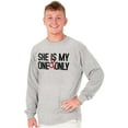 thumbnail image 3 of Romantic Matching Set His Hers Couple Men's Long Sleeve Tee T Shirt Brisco Brands S, 3 of 7