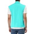 thumbnail image 3 of INSPIRE CHIC Men's Vest Open Front Asymetric Hem Sleeveless Cardigan Vest 46 Light Blue, 3 of 8