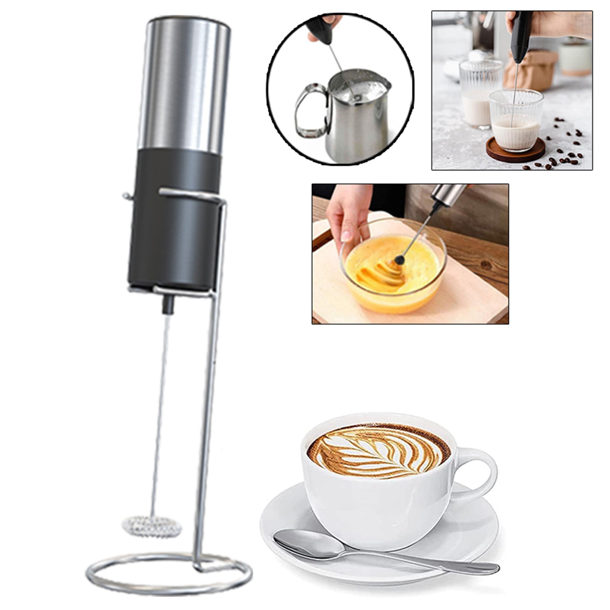 1pcs Milk Frother Handheld Battery Operated, Coffee Frother For