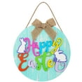 thumbnail image 2 of Happy Easter Day Wooden Sign Hanging Round Decoration Home Window Wall Indoor, 2 of 8