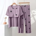 thumbnail image 5 of Jamicy Womens Lounge Set 2026 Summer Comfy 2 Piece Outfits Oversized Crew Neck Short Sleeve Tops & Wide Leg Pant Matching Sets Clothing, 5 of 5