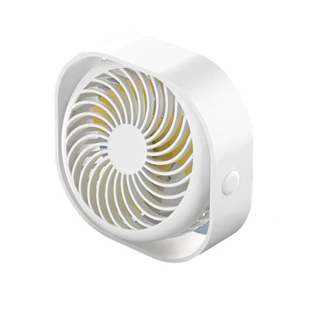 

Small Personal Desktop Table Fan 3 Speeds Powered by USB Strong Wind & Quiet Operation for Home Office Car Outdoor Travel Desk Fan White