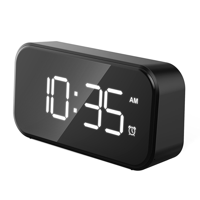 Digital Alarm Clock 5inch LED Screen 12/24H 5 Brightness Bedroom Alarm Clock Home Office