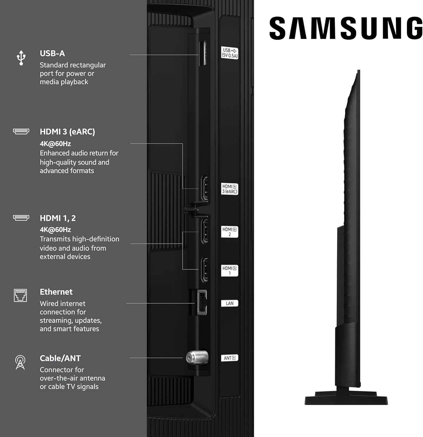 Samsung QN50Q7FAAFXZA 50 Inch QLED Q7F 4K Vision AI Smart TV with a 2 Year Amber Protection Plan (2025)