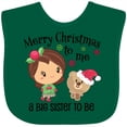 thumbnail image 3 of Inktastic Merry Christmas to Me, a Big Sister to Be Girls Baby Bib, 3 of 4