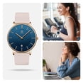 thumbnail image 2 of A ALPS Woman Watches Simple Watch for Woman Analog Ultra Thin Minimalist Wristwatches with Silicone Strap Gifts for Women, 2 of 8