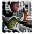 thumbnail image 3 of Ambesonne Popstar Party Shower Curtain, Colorful Guitars, 69"Wx75"L, Multicolor, 3 of 3