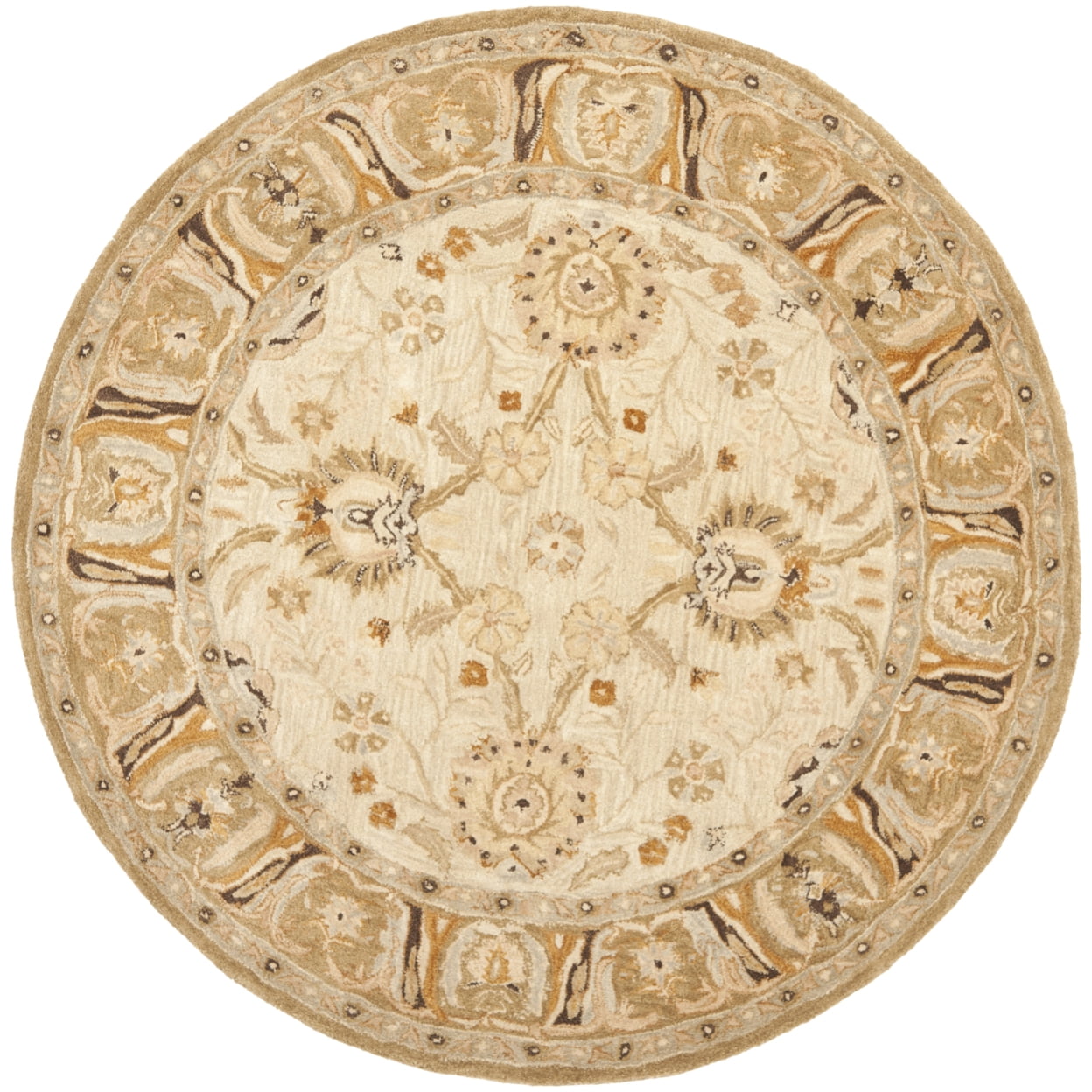 SAFAVIEH Anatolia Sharon Traditional Wool Area Rug, Silver/Light Brown, 8' x 10'