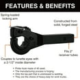 thumbnail image 2 of ONLTCO Pintle Hitch Receiver Hook 10 TON For 2” Hitches Hitch Hook Military Receiver 20000lbs, 2 of 6