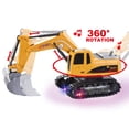 thumbnail image 4 of Joyfy 2 PCS Remote Control Excavator Construction Toys for Boys 3 5, Powered RC Excavator & RC Dump Truck Full Function Construction Vehicles Toys with Shovel, Christmas Birthday gift for Kid 5-8-12, 4 of 8
