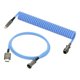thumbnail image 3 of USB C Gaming Teclado mecánico Cable enrollado Cable trenzado Cable fuerte y resistente Instale fácilmente accesorios Piezas de repuesto con Azul Baoblaze cable del teclado, 3 of 8