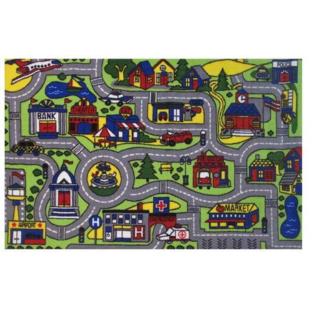 Boy Rag - Fun Rugs Driving Time Area Rug (4 ft. 8 in. L x 3 ft. 2 in. W (5 lbs.))