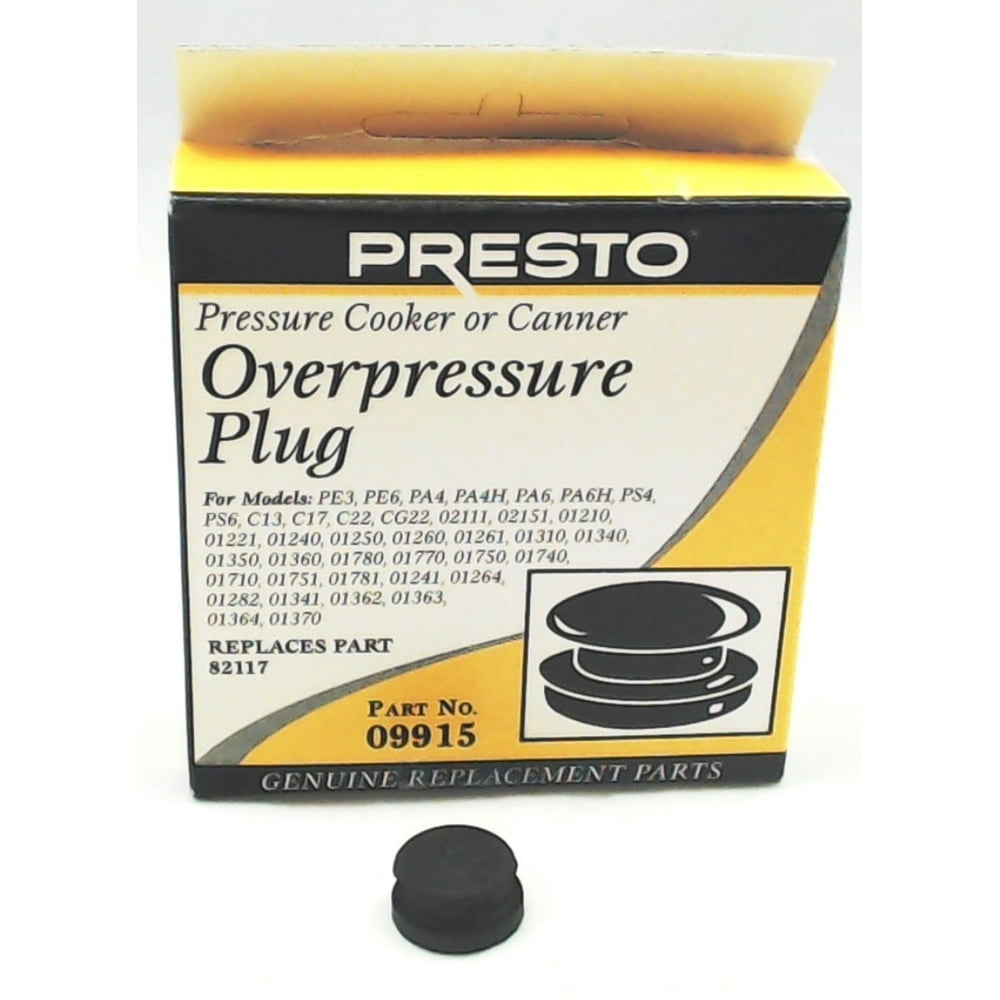 09915, Pressure Cooker Overpressure Plug Fits Presto No. 01/PA4 Models