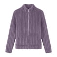 thumbnail image 4 of Aimik Women's Ribbed Knit Full Zip Up Cardigan Sweater Cozy Chunky Fleece Jacket with Pockets Casual Outerwear, 4 of 5