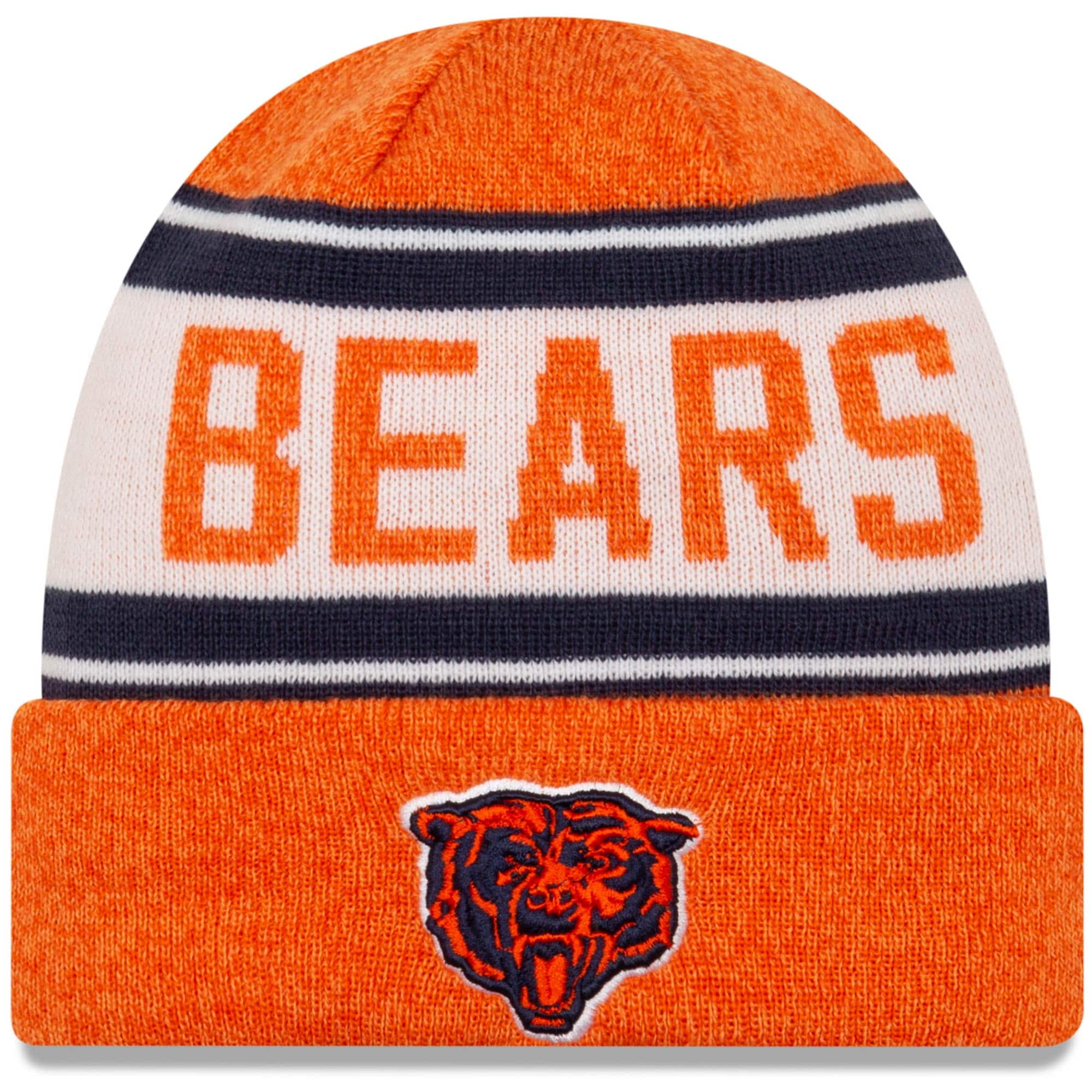 Cuffed Knit Hat - Orange 
