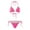Red-03, variant on Women Triangle Bikini Set Shell Tassel Lace Trim Halter Swimsuit And Side Tie Thong Beach Vacation